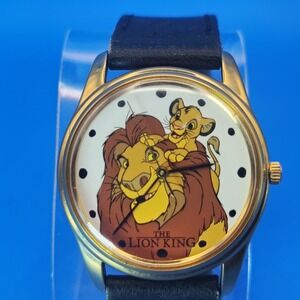 Vintage 1996 Timex Disney The Lion King 33mm Women's Quartz Watch Logo Leather